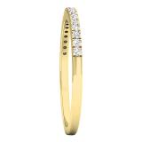 0.16 Carat (Ctw) 10K Yellow Gold Round White Diamond Wedding Anniversary Stackable Band Ring