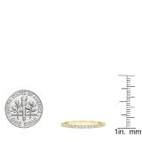 0.16 Carat (Ctw) 10K Yellow Gold Round White Diamond Wedding Anniversary Stackable Band Ring