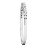 0.16 Carat (Ctw) 14K White Gold Round White Diamond Wedding Anniversary Stackable Band Ring