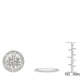 0.16 Carat (Ctw) 14K White Gold Round White Diamond Wedding Anniversary Stackable Band Ring