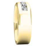 0.95 Carat (ctw) 18K Yellow Gold Round White Diamond Men's Anniversary Wedding Band 1 CT