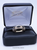 10K Yellow Gold 5X3 MM Each Oval Blue Sapphire & Round White Diamond Ladies Stackable Wedding Band