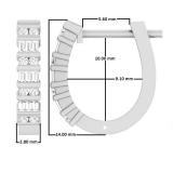 0.25 Carat (Ctw) 10K White Gold Round White Diamond Ladies Fashion Hoop Earrings 1/4 CT
