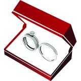 0.35 Carat (ctw) Sterling Silver Round White Diamond Men & Womens Micro Pave Engagement Ring Trio Bridal Set 1/3 CT
