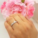 0.50 Carat (ctw) 10K White Gold Round Diamond Wave Ladies Promise Engagement Ring 1/2 CT