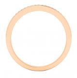 0.07 Carat (ctw) 10K Rose Gold Round Diamond Ladies Anniversary Wedding Band Stackable Ring