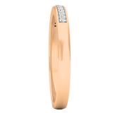 0.07 Carat (ctw) 10K Rose Gold Round Diamond Ladies Anniversary Wedding Band Stackable Ring