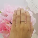 10K White Gold Ladies Bridal Rope Style Wedding Band Ring