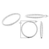 10K White Gold Ladies Bridal Rope Style Wedding Band Ring