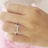 0.30 Carat (ctw) 14K White Gold Round Diamond Ladies Wedding Contour Band Guard Ring 1/3 CT