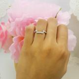 0.30 Carat (ctw) 14K White Gold Round Diamond Ladies Wedding Contour Band Guard Ring 1/3 CT