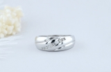 0.25 Carat (ctw) Sterling Silver Round Diamond Men's 7 Stone Wedding Stackable Band 1/4 CT