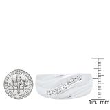 0.25 Carat (ctw) Sterling Silver Round Diamond Men's 7 Stone Wedding Stackable Band 1/4 CT