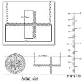 0.06 Carat (ctw) Sterling Silver Round Diamond Sideways Religious Cross Ladies Pendant