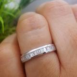 0.50 Carat (ctw) 14K White Gold Baguette White Diamond Ladies Anniversary Wedding Band 1/2 CT