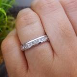 0.50 Carat (ctw) 14K White Gold Baguette White Diamond Ladies Anniversary Wedding Band 1/2 CT