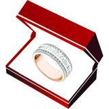 1.60 Carat (ctw) 10K Rose Gold Round & Baguette Diamond Ladies Anniversary Wedding Band