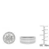 0.40 Carat (ctw) 18K White Gold Round White Diamond Men's Anniversary Wedding Band