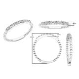 0.20 Carat (ctw) 10K White Gold Round Diamond Beaded Ladies Ball Design Wedding Band 1/5 CT