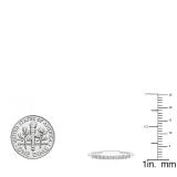 0.20 Carat (ctw) 10K White Gold Round Diamond Beaded Ladies Ball Design Wedding Band 1/5 CT