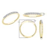 0.20 Carat (ctw) 10K Yellow Gold Round Diamond Beaded Ladies Ball Design Wedding Band 1/5 CT