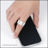 0.45 Carat (ctw) 10K White Gold Round White Diamond Men's Hip Hop Micro Pave Wedding Band 1/2 CT