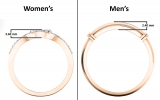 0.65 Carat (ctw) 14K Rose Gold Round White Diamond Men & Women's Engagement Ring Trio Set