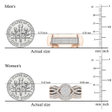 0.65 Carat (ctw) 14K Rose Gold Round White Diamond Men & Women's Engagement Ring Trio Set