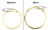 0.65 Carat (ctw) 14K Yellow Gold Round White Diamond Men & Women's Engagement Ring Trio Set
