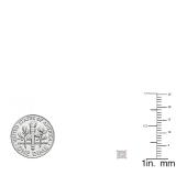 0.10 Carat (ctw) 10K Rose Gold Round White Diamond Ladies Stud Earrings 1/10 CT