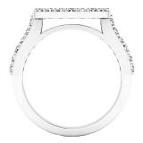 0.30 Carat (ctw) 10K White Gold Round Diamond Ladies Wedding Contour Band Guard Ring 1/4 CT