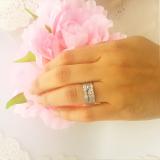 0.98 Carat (ctw) 10K White Gold Princess & Round Diamond Ladies Bridal Engagement Ring Set 1 CT