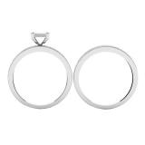 0.25 Carat (ctw) 10K White Gold Round White Diamond Ladies Bridal Engagement Ring Set 1/4 CT