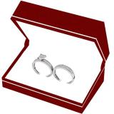 0.25 Carat (ctw) 10K White Gold Round White Diamond Ladies Bridal Engagement Ring Set 1/4 CT