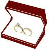 0.25 Carat (ctw) 10K Yellow Gold Round White Diamond Ladies Bridal Engagement Ring Set 1/4 CT