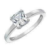 IGI CERTIFIED 1.03 Carat (Ctw) 14K White Gold Cushion Diamond Ladies Engagement Solitaire Ring 1 CT
