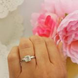 IGI CERTIFIED 1.03 Carat (Ctw) 14K White Gold Cushion Diamond Ladies Engagement Solitaire Ring 1 CT