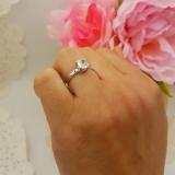 IGI CERTIFIED 1.03 Carat (Ctw) 14K White Gold Cushion Diamond Ladies Engagement Solitaire Ring 1 CT