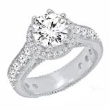 Sterling Silver Round White Cubic Zirconia CZ Ladies Bridal Engagement Ring