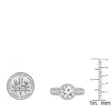 Sterling Silver Round White Cubic Zirconia CZ Ladies Bridal Engagement Ring