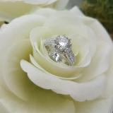 Sterling Silver Round White Cubic Zirconia CZ Ladies Bridal Engagement Ring