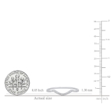 0.14 Carat (ctw) 10K White Gold Round Diamond Ladies Anniversary Wedding Contour Stackable Band