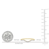 0.14 Carat (ctw) 10K Yellow Gold Round Diamond Ladies Anniversary Wedding Contour Stackable Band