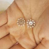 0.30 Carat (ctw) 14K White Gold Round Diamond Removable Jackets For Stud Earrings 1/3 CT