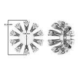0.30 Carat (ctw) 14K White Gold Round Diamond Removable Jackets For Stud Earrings 1/3 CT