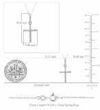 0.05 Carat (ctw) 14K White Gold Round Diamond Ladies Cross Pendant (Silver Chain Included)