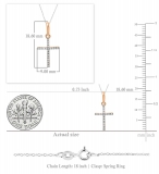 0.05 Carat (ctw) 18K Rose Gold Round Diamond Ladies Cross Pendant (Silver Chain Included)