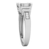 0.16 Carat (ctw) 10K White Gold Round White Diamond Ladies Bridal Vintage Engagement Ring