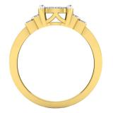 0.16 Carat (ctw) 10K Yellow Gold Round White Diamond Ladies Bridal Vintage Engagement Ring
