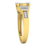 0.16 Carat (ctw) 18K Yellow Gold Round White Diamond Ladies Bridal Vintage Engagement Ring